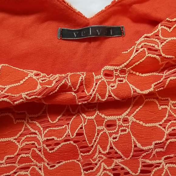 Velvet by Graham and Spencer Women's Mesh Vneck L - Picture 5 of 8